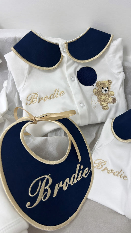 Teddy Balloon Baby Grow