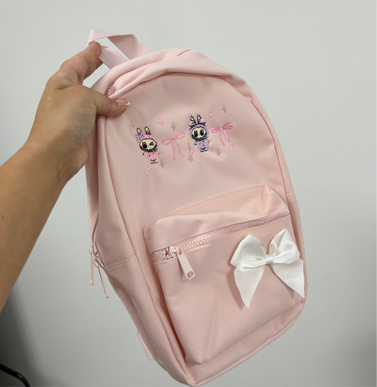 Fluffy Monster Embroidered Rucksack